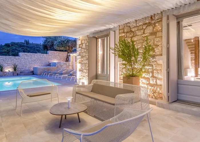 Villa Ionian Stone Luxury In Corfu Pithos